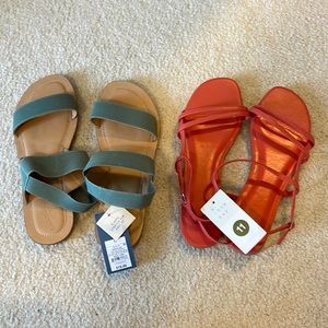 Two pair ladies size 11 sandals